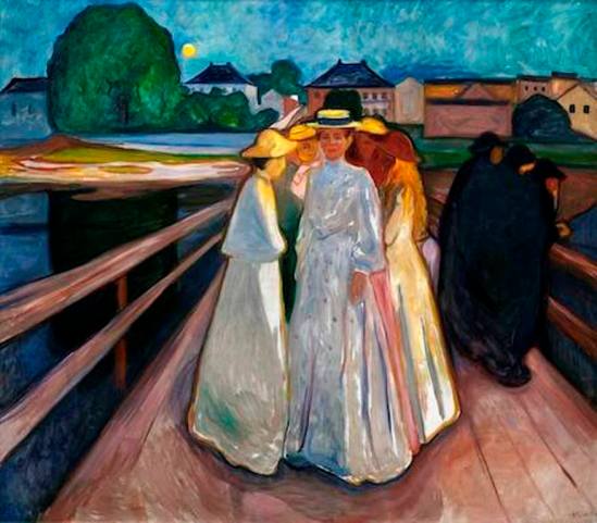 Edvard Munch . Les femmes sur le pont 1903