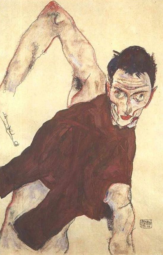 Egon Schiele6. Autoportrait 1914