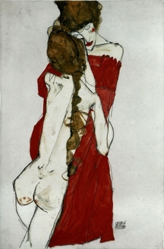 Egon Schiele. Mother and daughter 1913